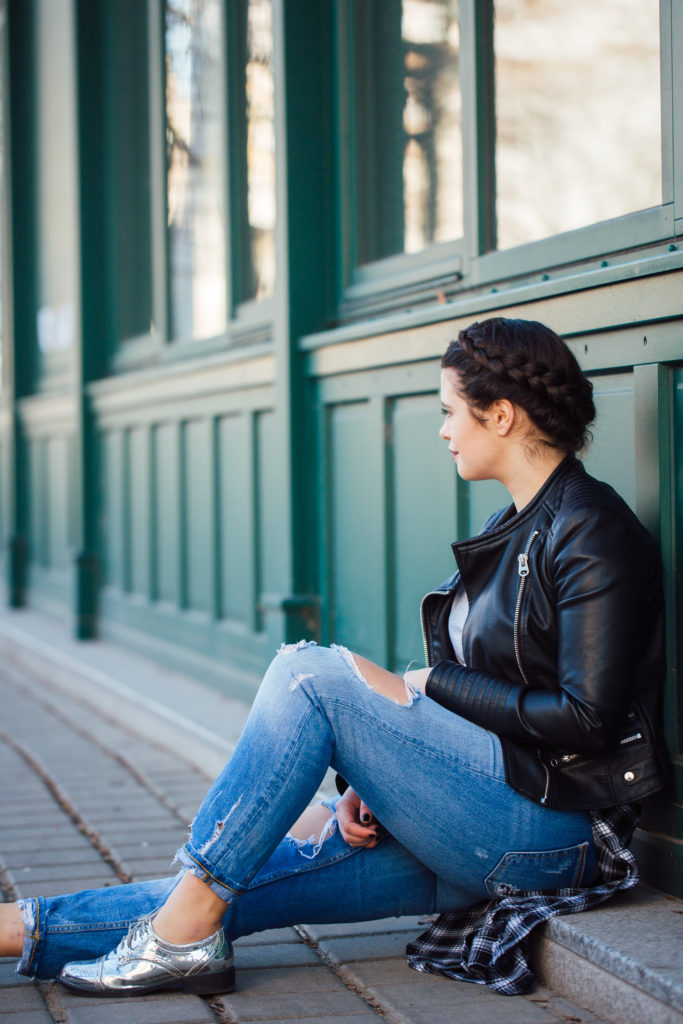 Lederjacke Outfit