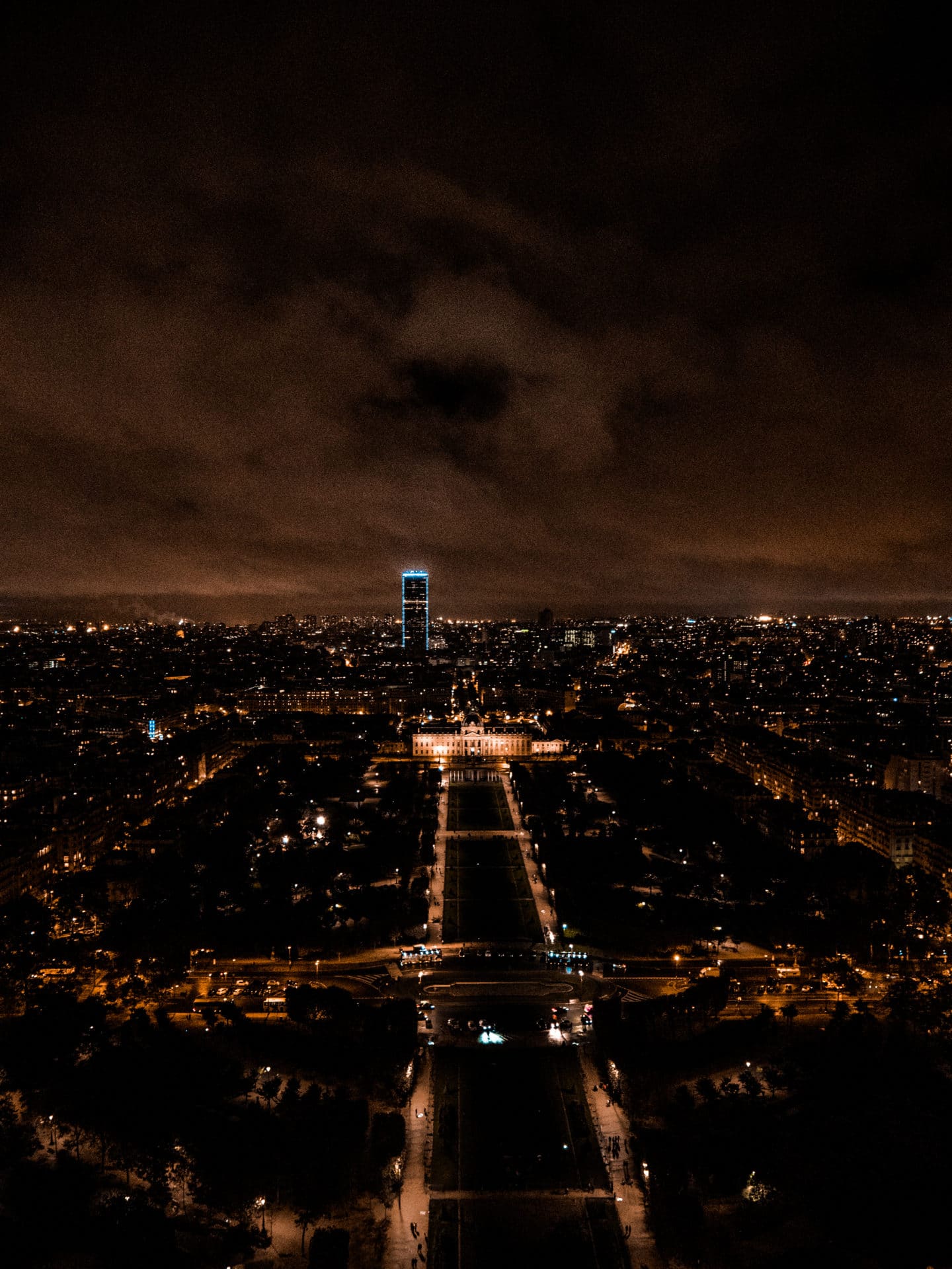 Ausblick Eifelturm bei Nacht